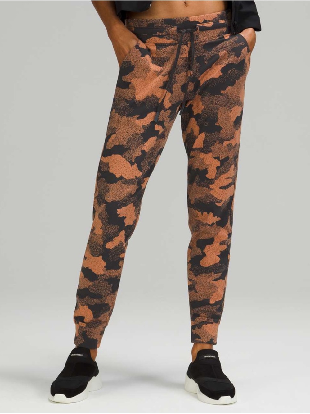 lululemon Orange and Black Camo Joggers